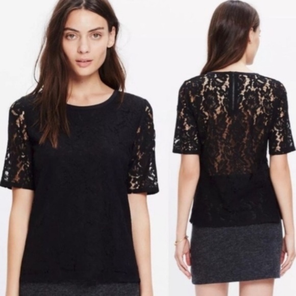 Madewell Tops - Madewell Black Lace Top - Used